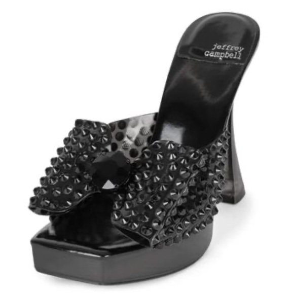 Jeffrey Campbell Shoes - NWT Jeffrey Campbell Gemina Mule Stud Platform Slide Sandal Black 8